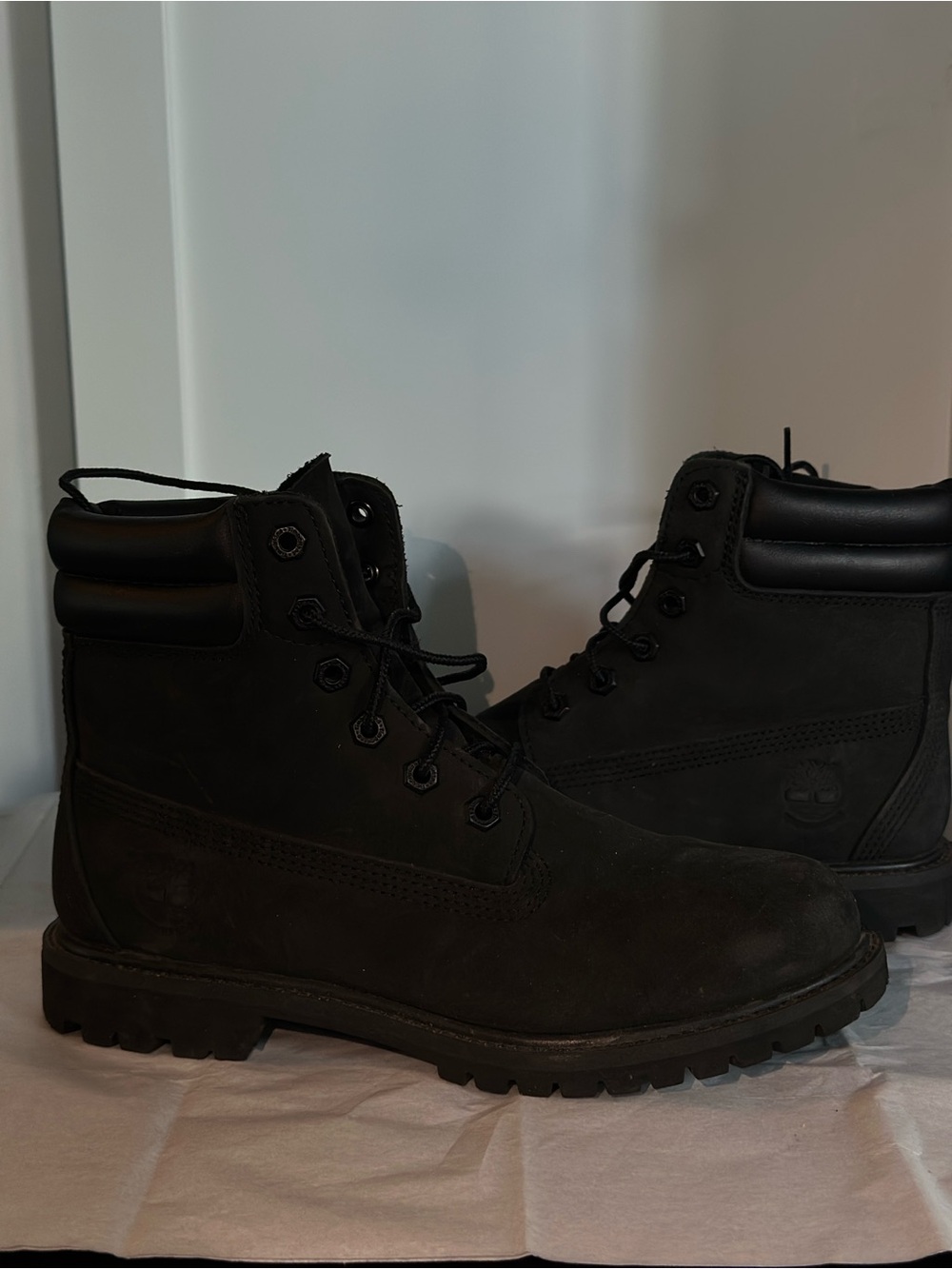 Timberland Black Women's Lace-Up Combat Boots